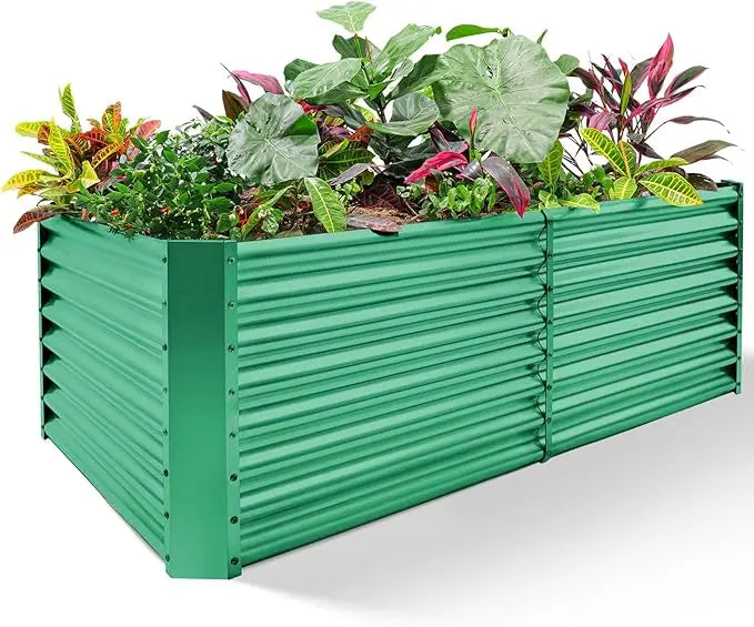 Galvanized Raised Garden Beds, 8x4x1ft