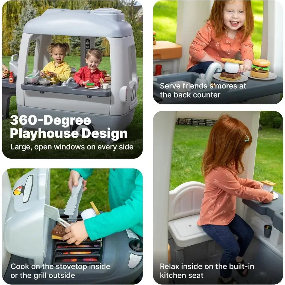 Adventure Camper Playhouse for Kids, Indoor/Outdoor