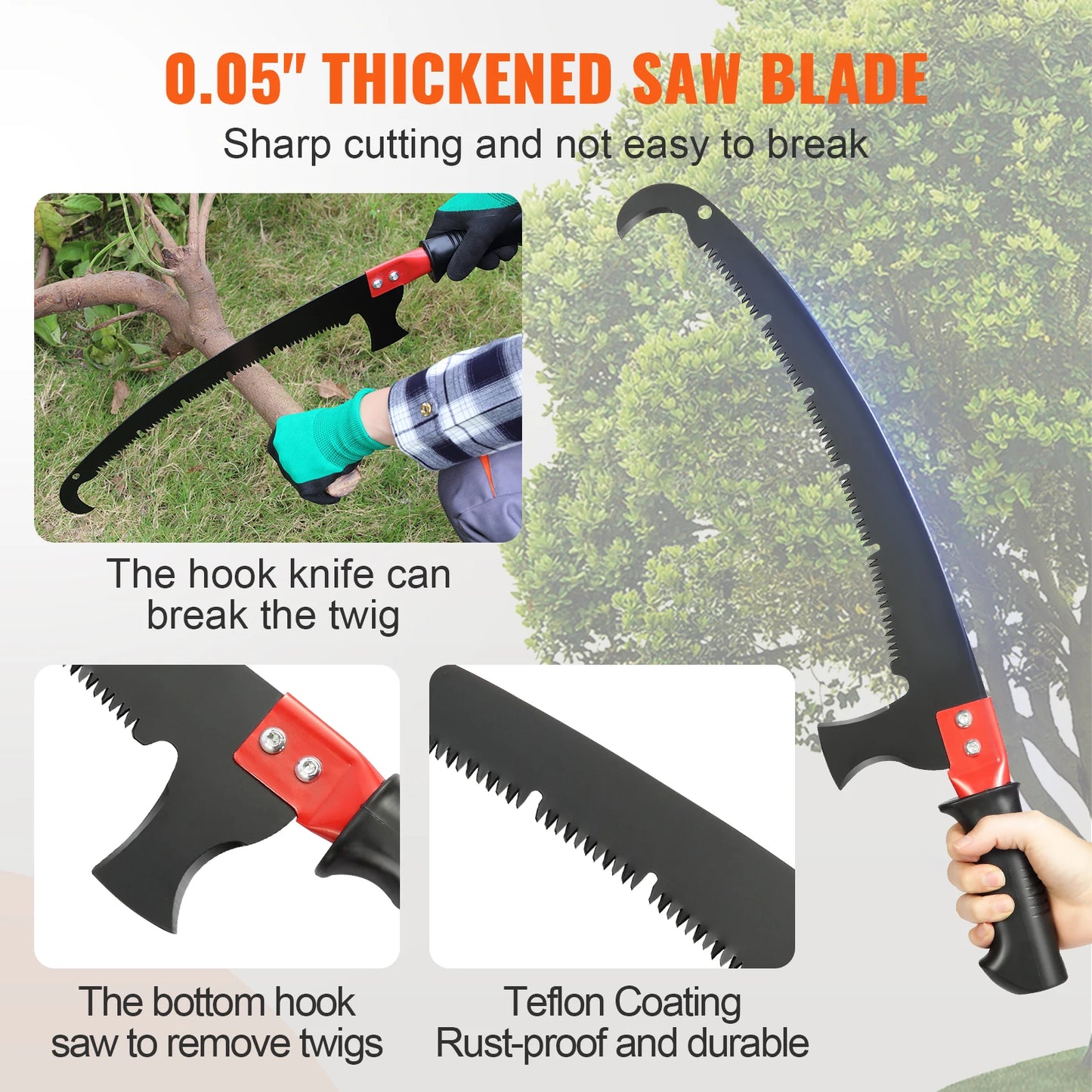 Manual Pole Saw, Extendable Tree Prune