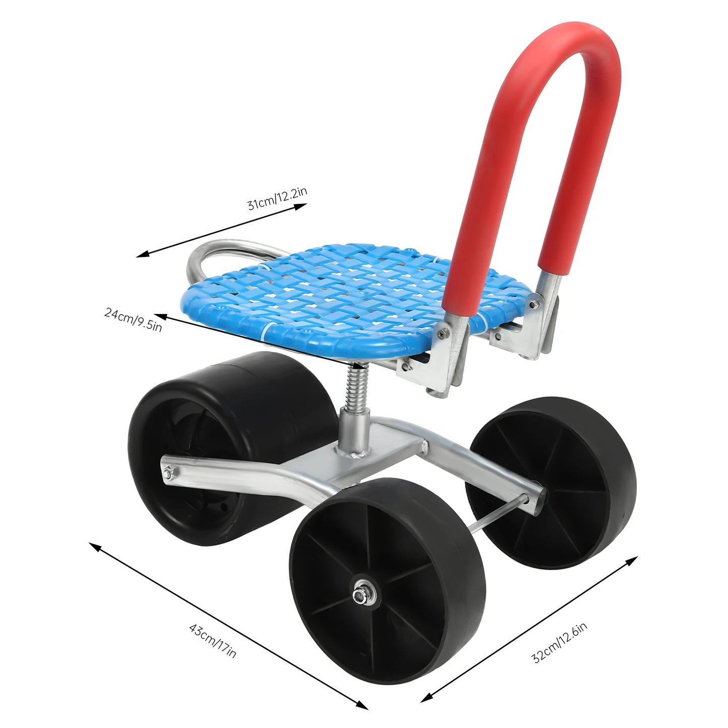 Patio Wagon Scooter for Planting, Adjustable Height