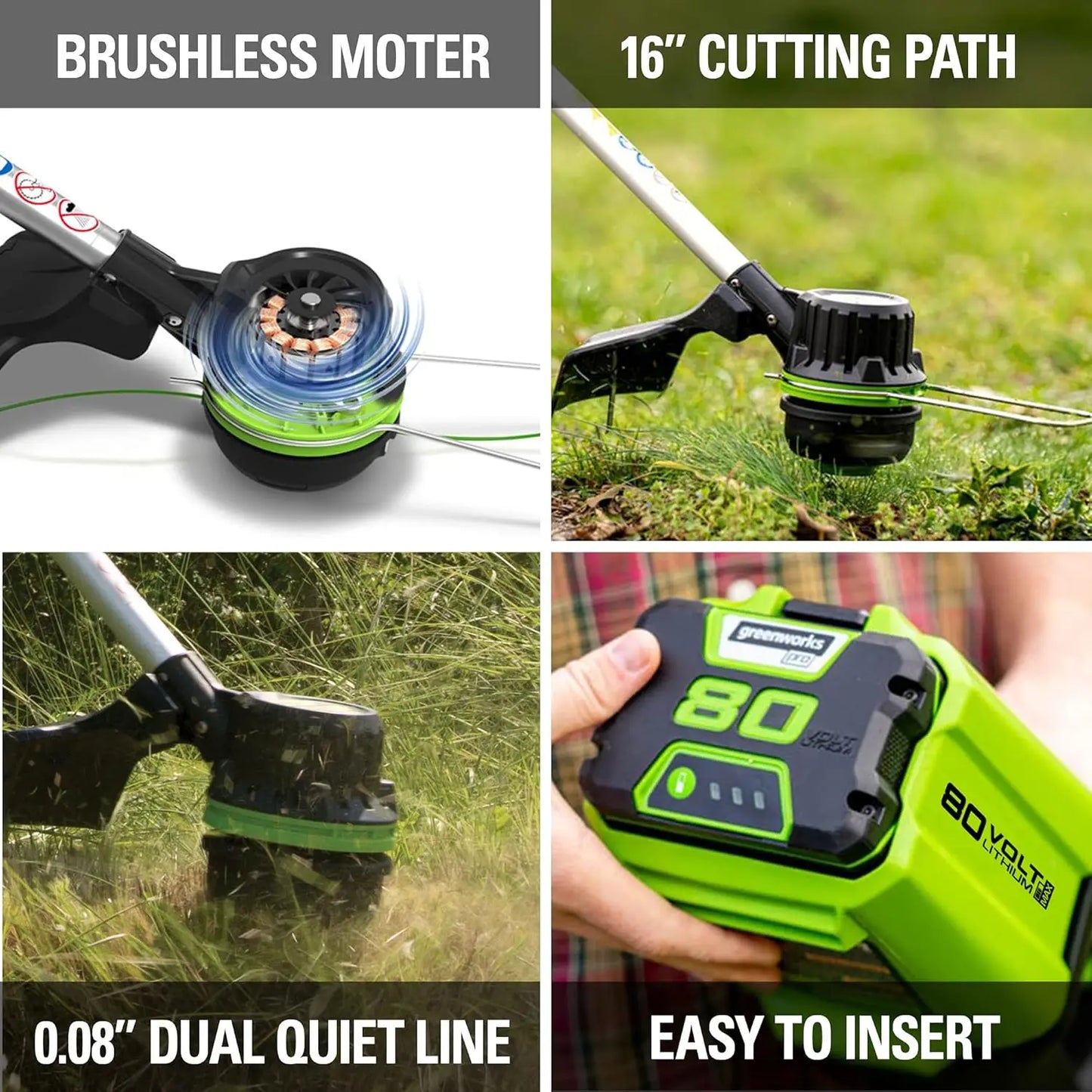 80V Cordless String Trimmer + Leaf Blower Combo