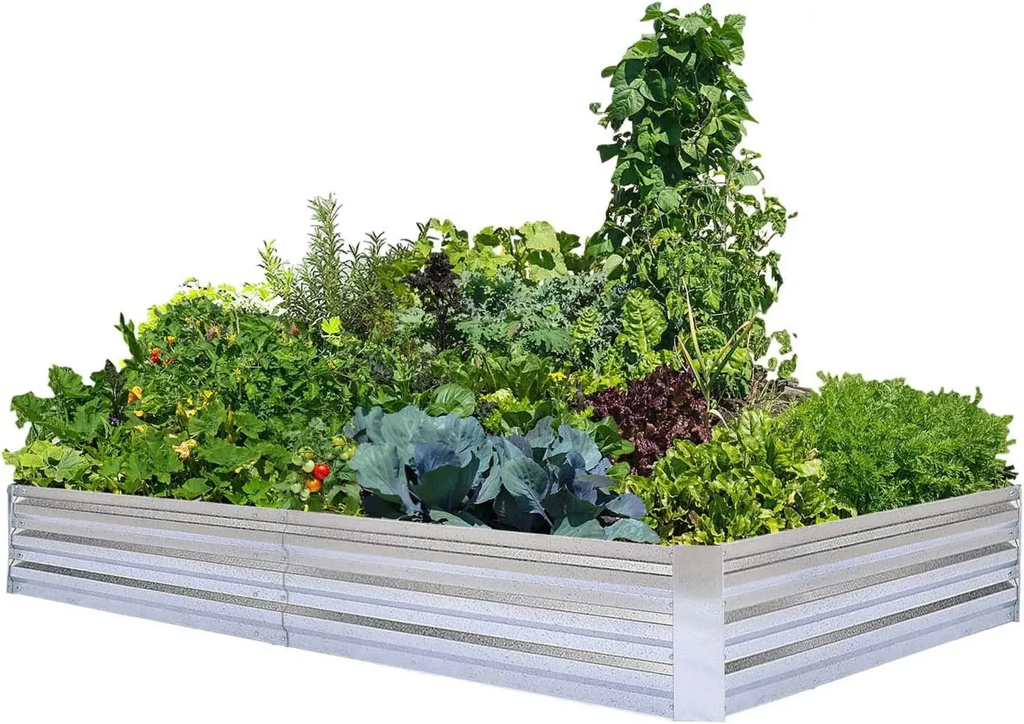 Galvanized Raised Garden Beds, 8x4x1ft