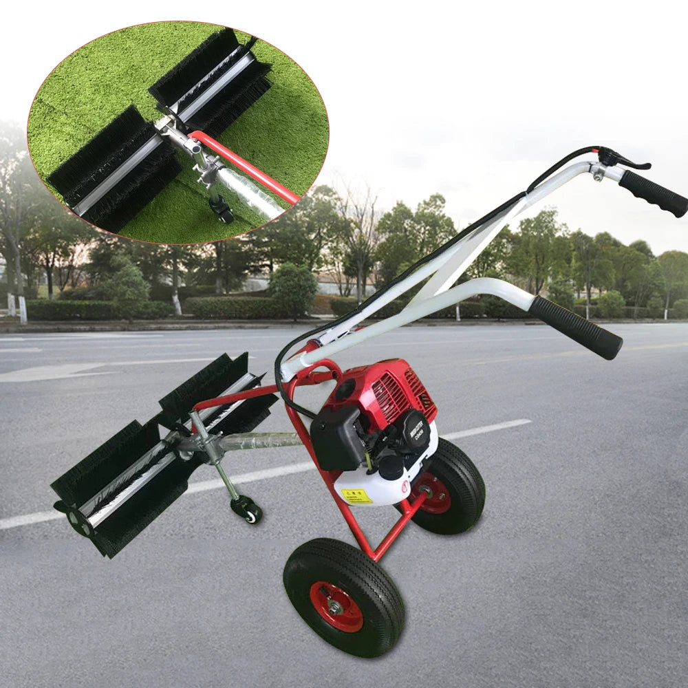 Hand-held Lawn Sweeping Tool Gas Powered