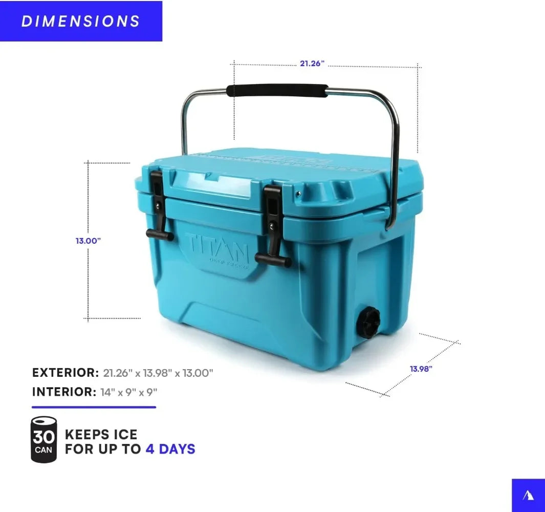 Hard Ice Chest Cooler w/Deep Freeze Insulation
