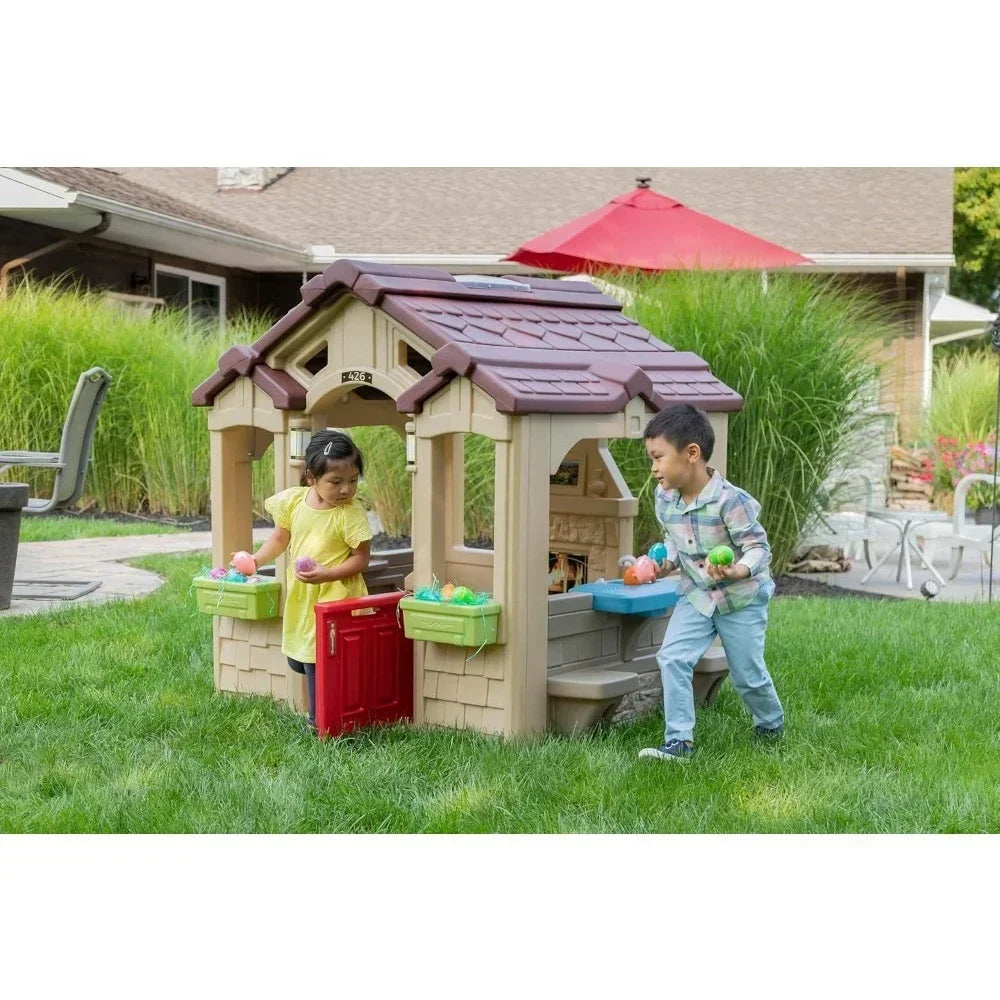 Charming Cottage Kids Playhouse, Indoor/Outdoor Toddlers 2+