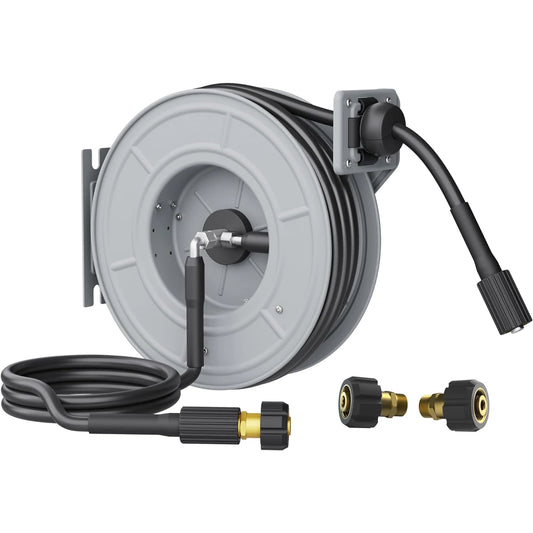 1/4" Retractable Pressure Washer Hose Reel