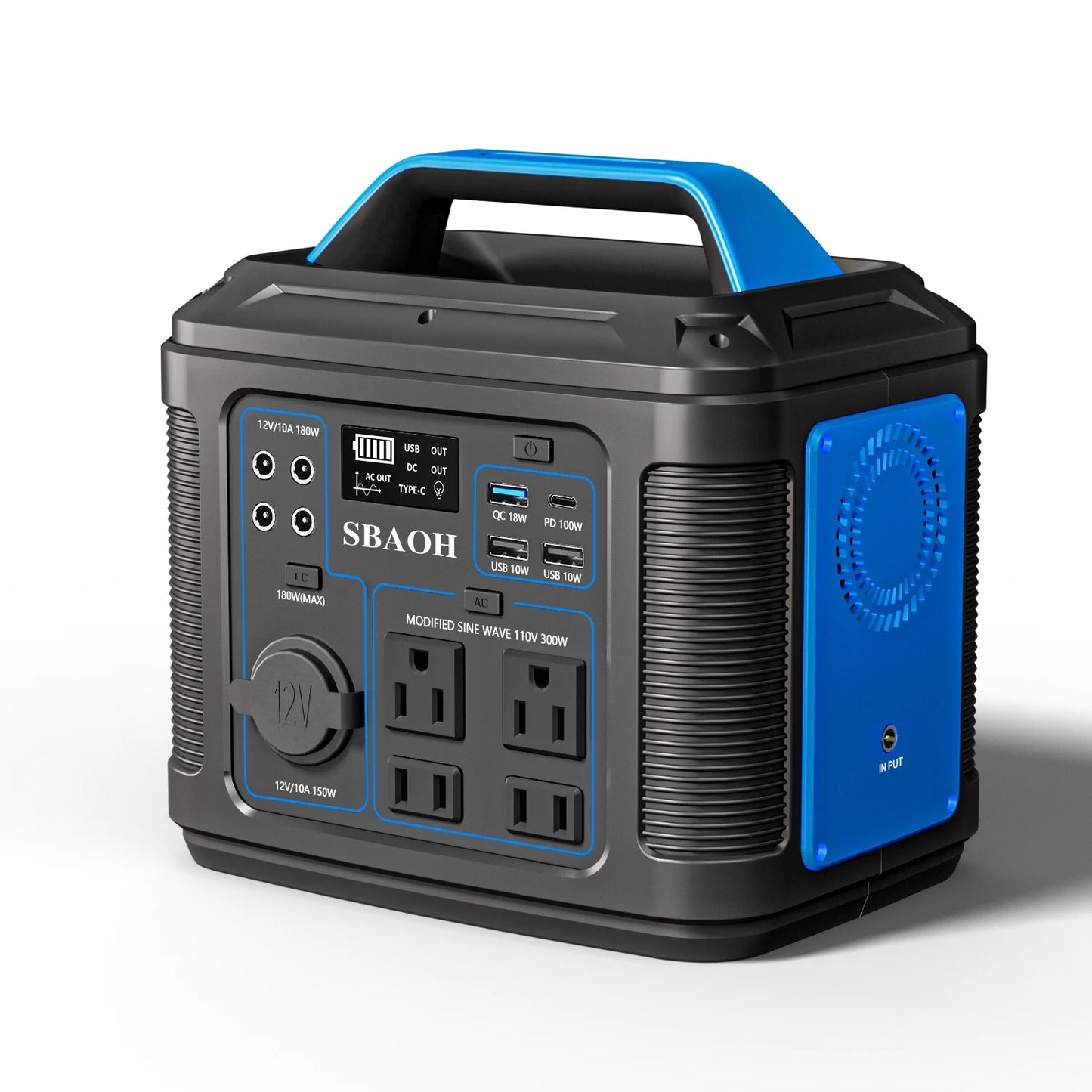 Portable Power Station 110V,296Wh Lithium ion Solar Generator