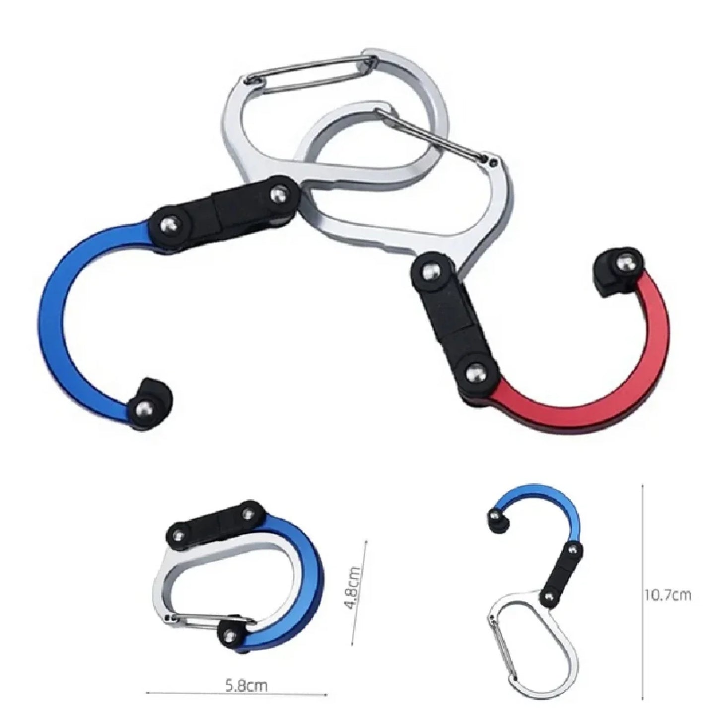 Hybrid Gear Clip Carabiner Rotating Hook Strong Clips