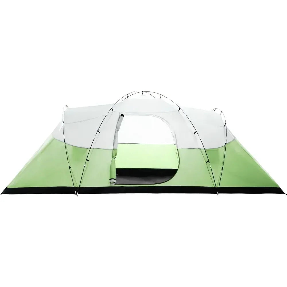 10 Person Tent with Rain Flies (18 ft x 9.8 ft x 78 in)