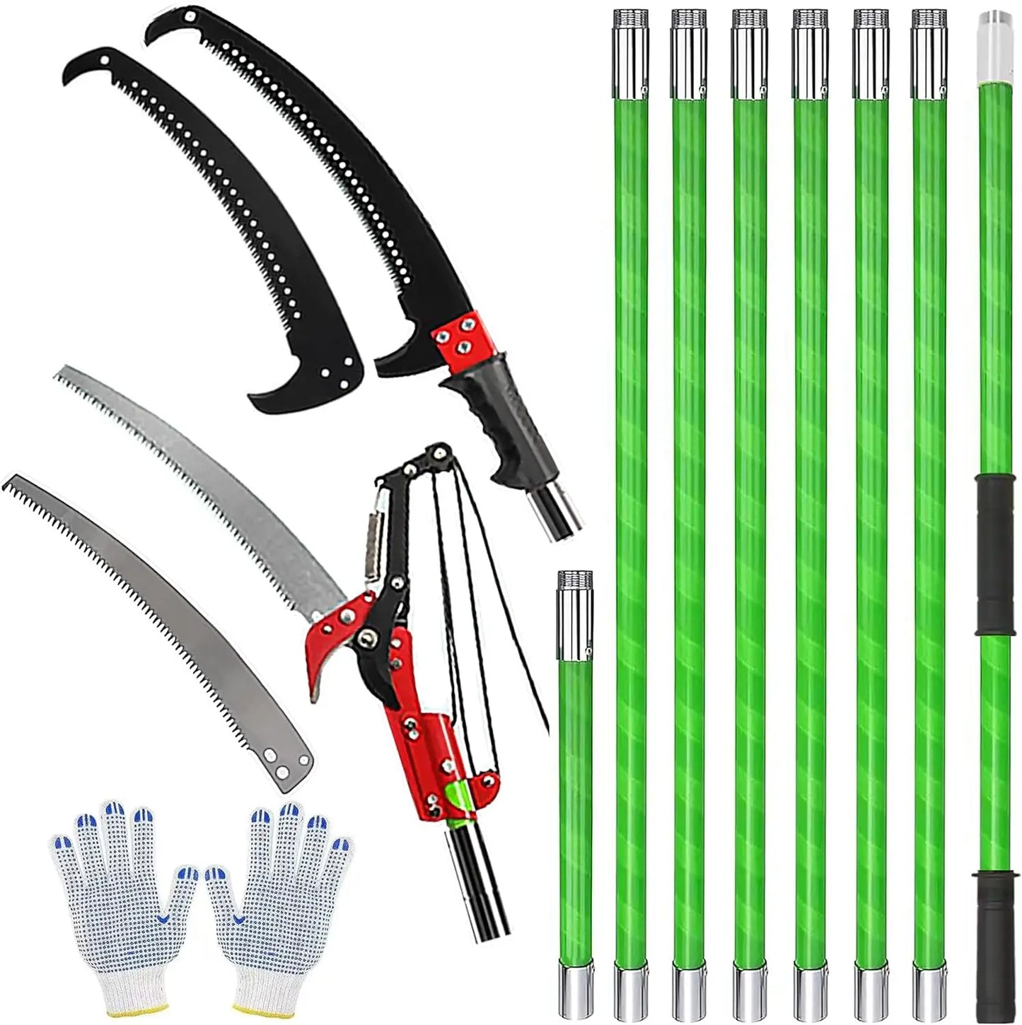 26Ft Pole Saw For Tree Trimming Manual Branch Pruner