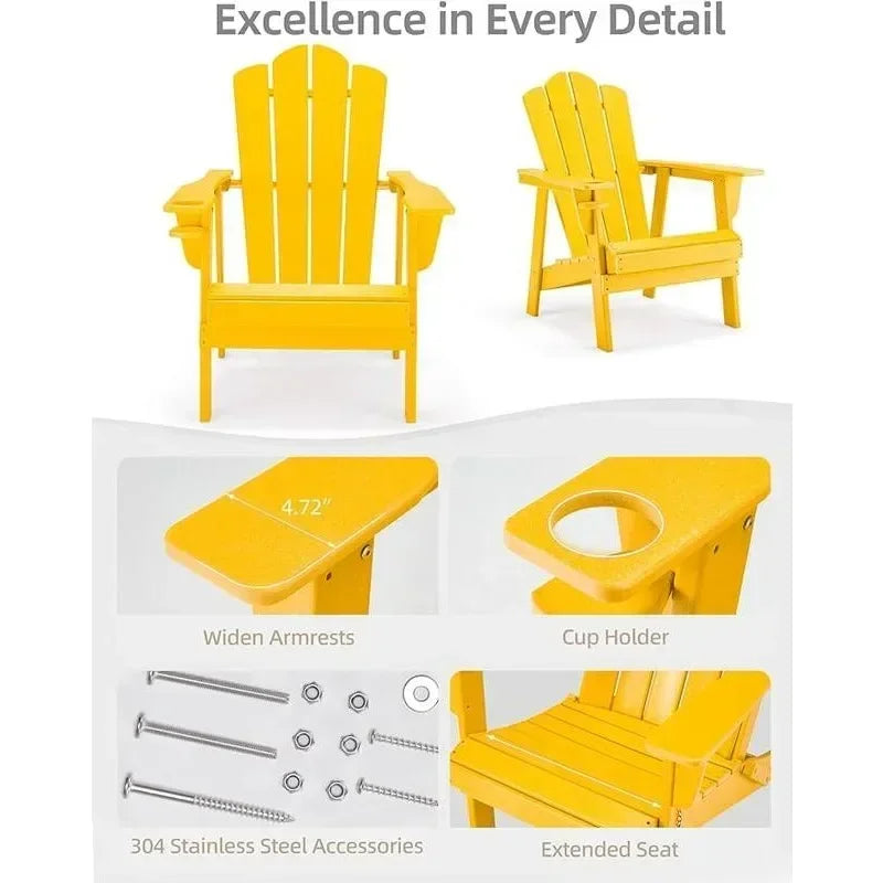 Multicolor Adirondack Chair - HDPE polyethylene wood