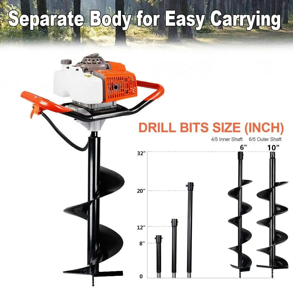 63cc Gas Powered Auger Post Hole Digger