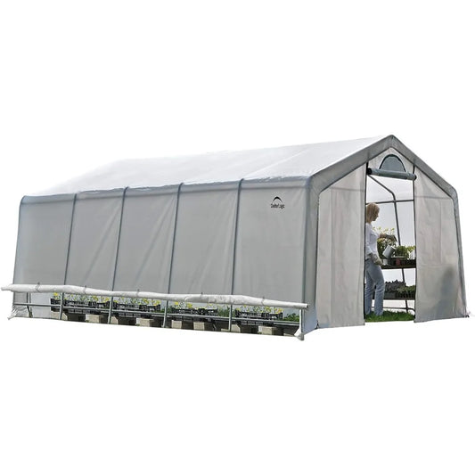 Greenhouse, Walk-Thru Access Peak Roof Style, 12' x 20'