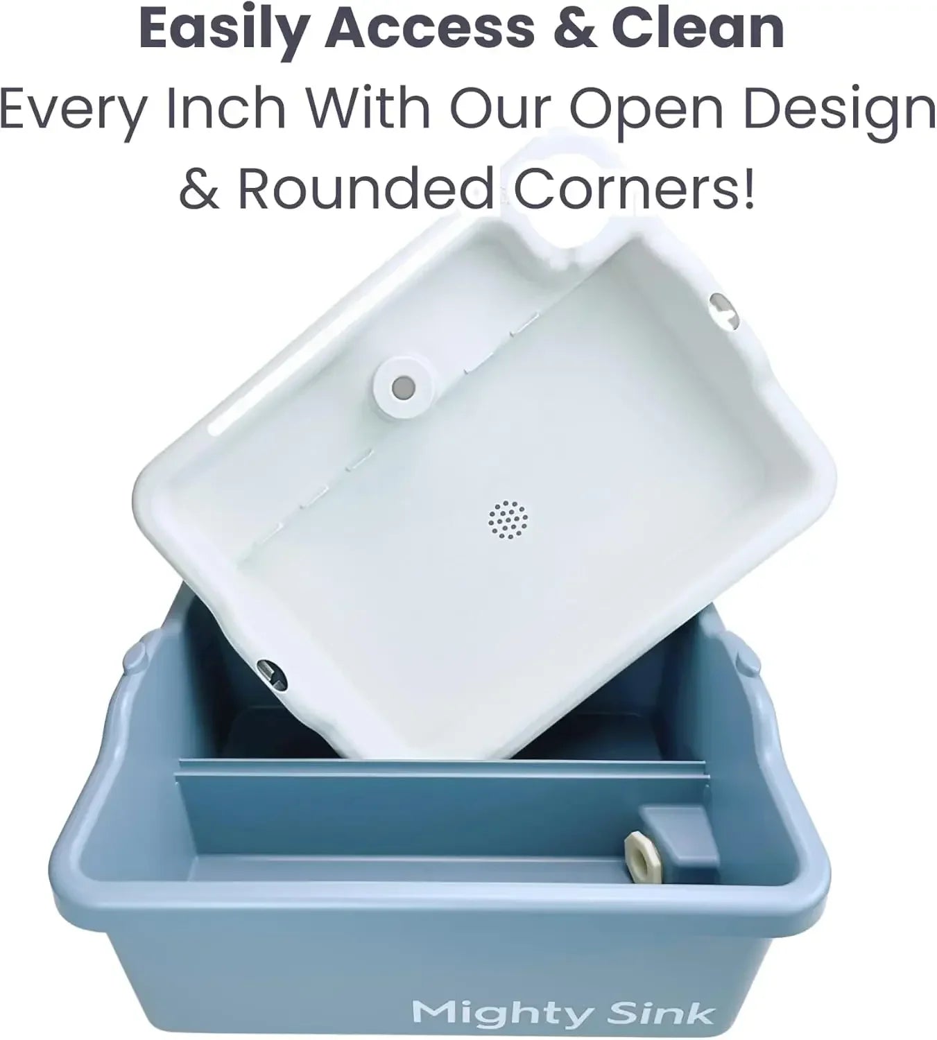 Sink w/Accessories: Patented, Easy Press & Wash