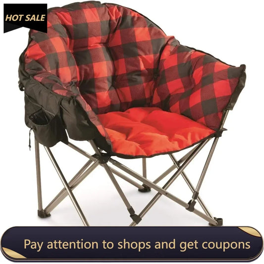 Oversized Folding Chair with Padded Seats, 500-lb.