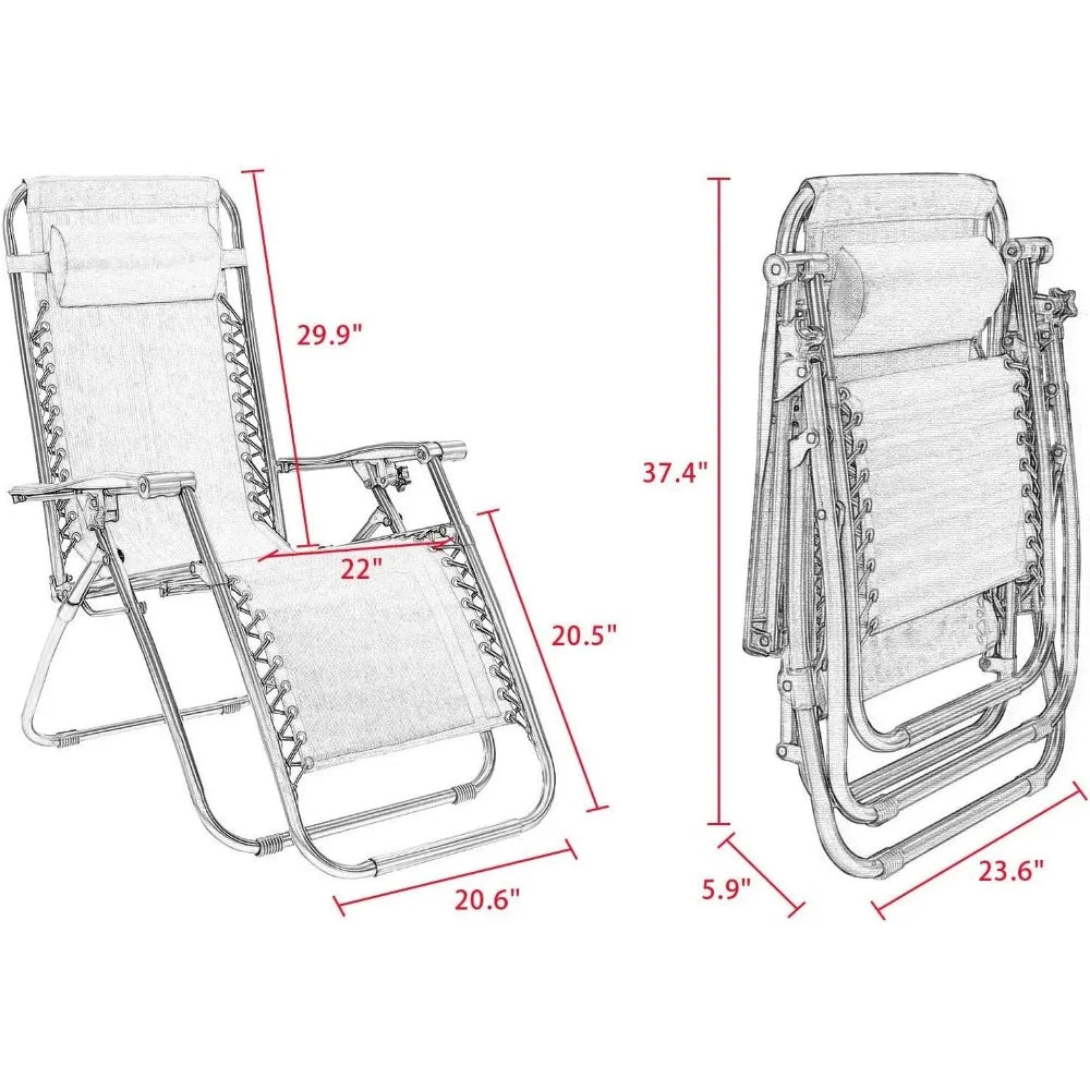 Zero Gravity Chair Patio Folding Lawn Chair