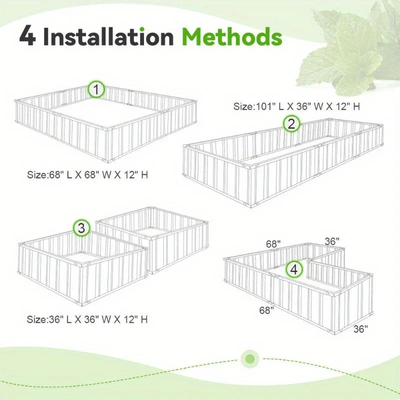 Elevated Raised Planter Flower/Vegetable Grow Box,