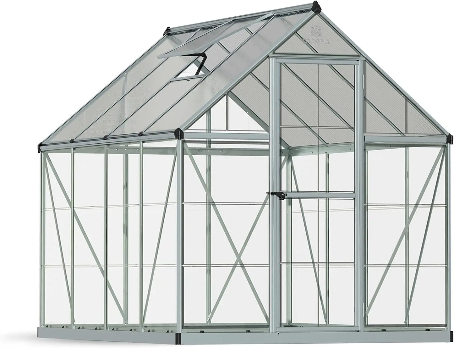 6' X 8' Greenhouse Silver Sturdy Oxidation Resistant