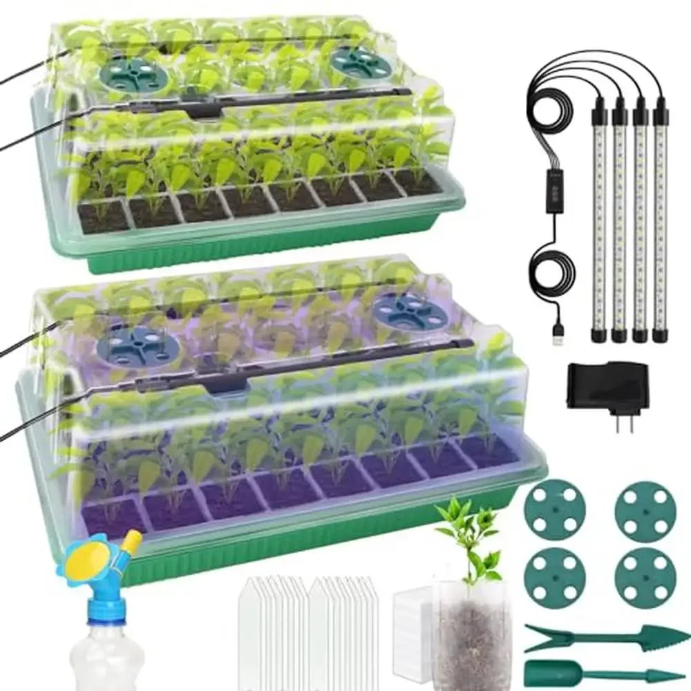 Seed Starter Tray Grow Light Kit