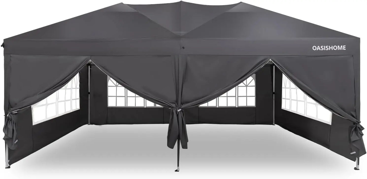 Canopy Tent 10'x20', with 6 Removable Sidewalls,