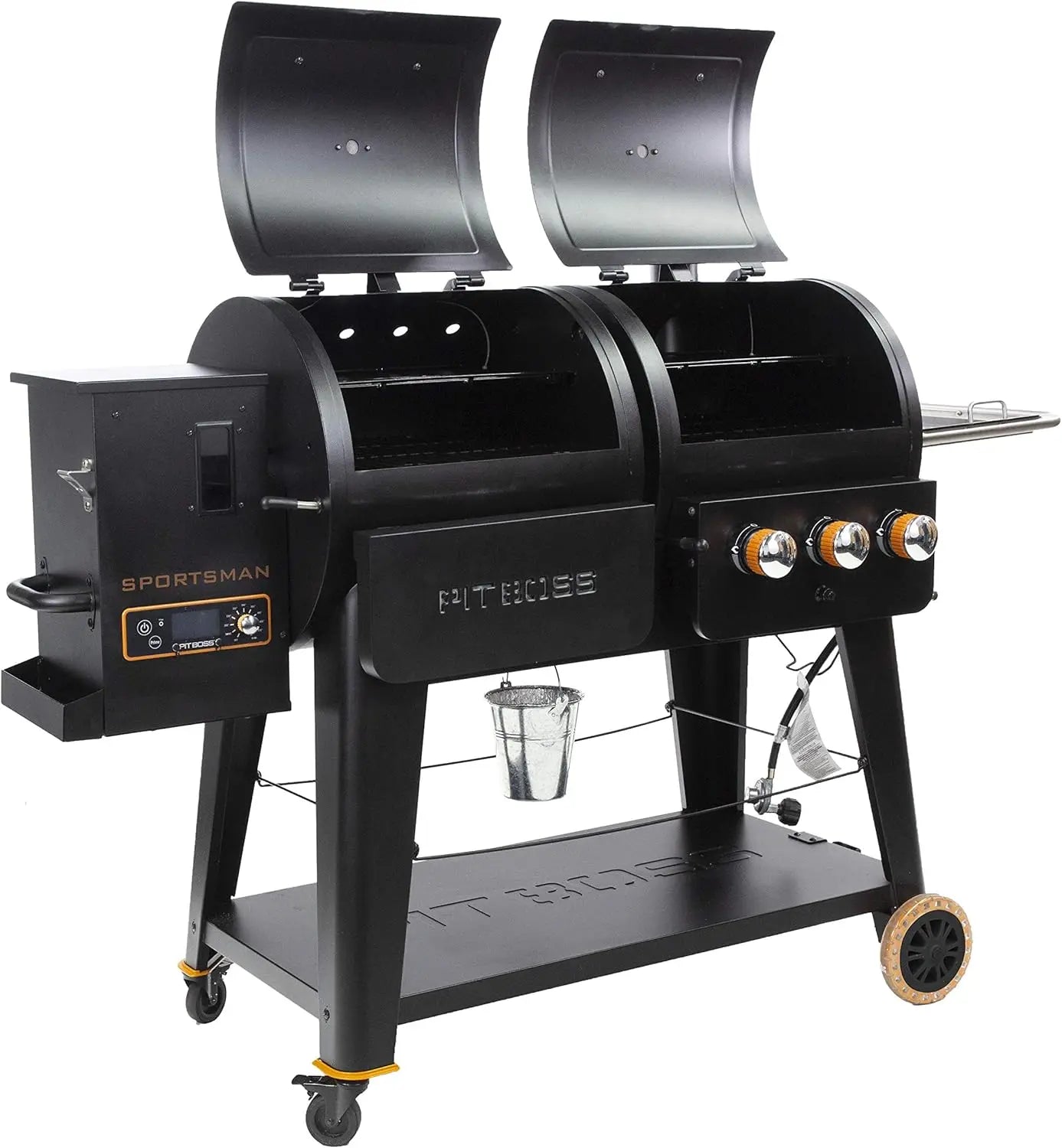 Wood Pellet and Gas Combo Grill