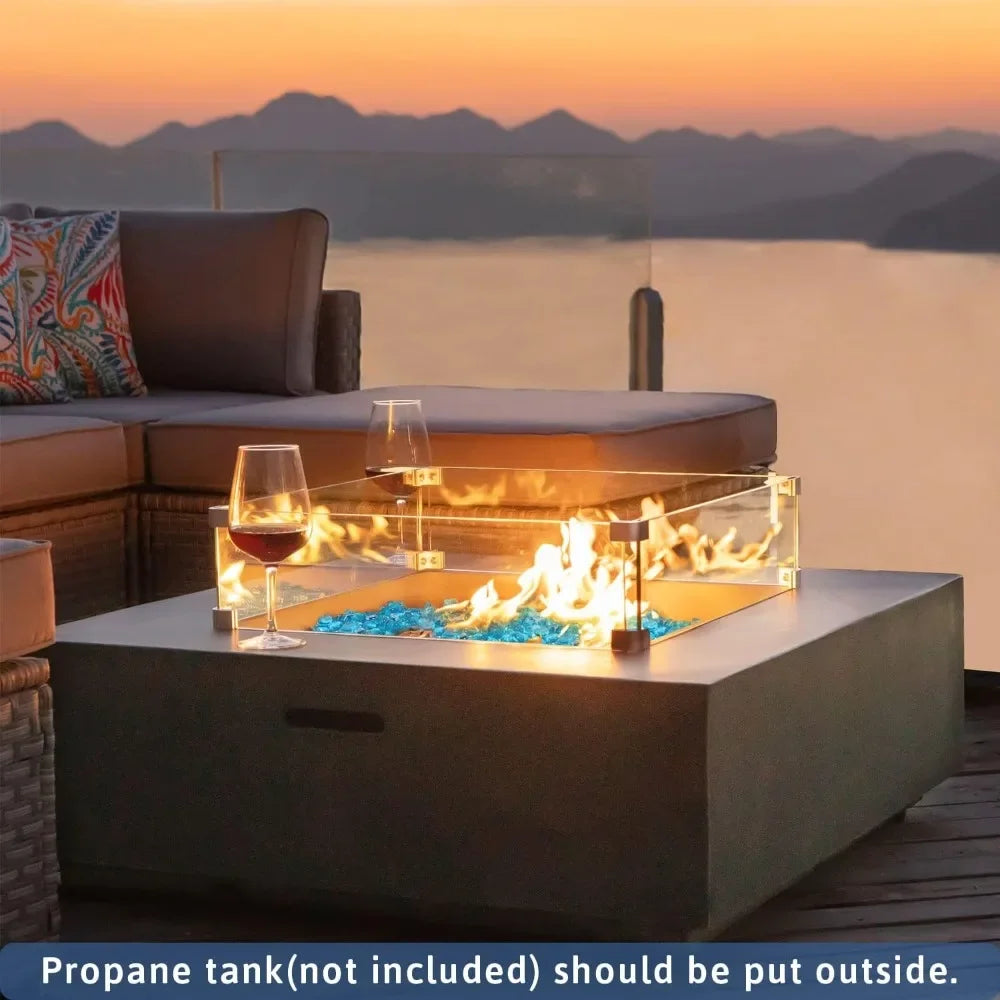 Propane Fire Pit Table w/50,000 BTU Stainless Steel Burner