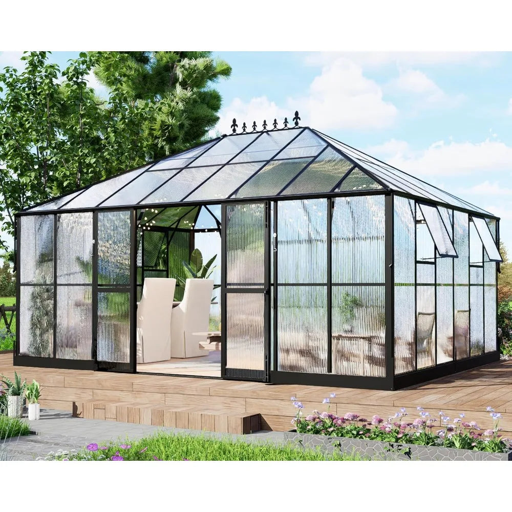 16x12x9.5 FT Pavilion Styled Greenhouse Kit