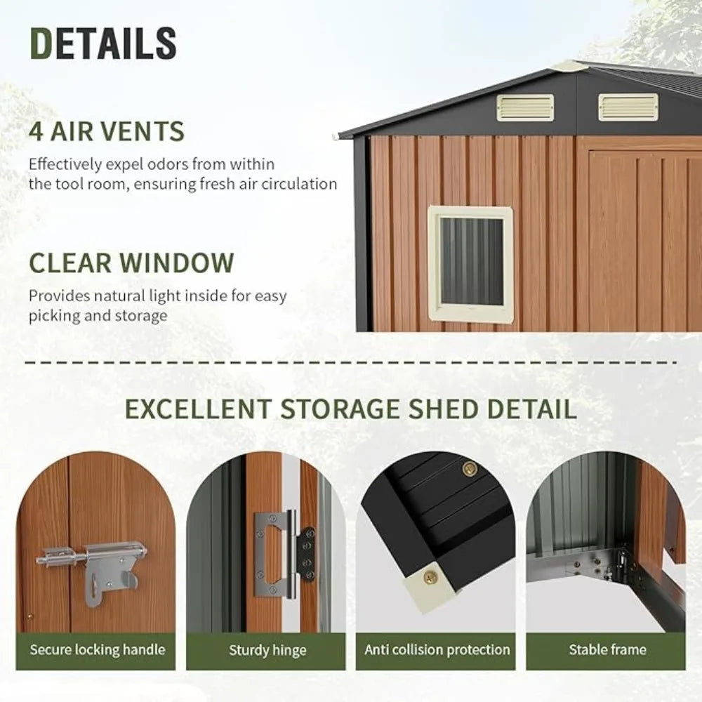 Outdoor Storage Shed 6x4 Feet