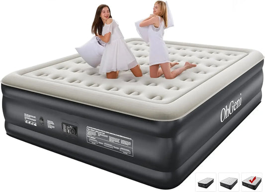 Air Mattress with Built in Pump for Guest, 18" Tall