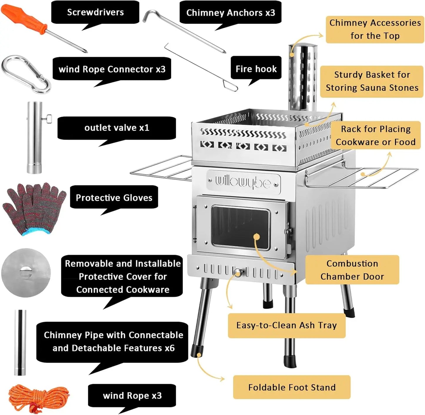 Outdoor Sauna Hot Tent Stove