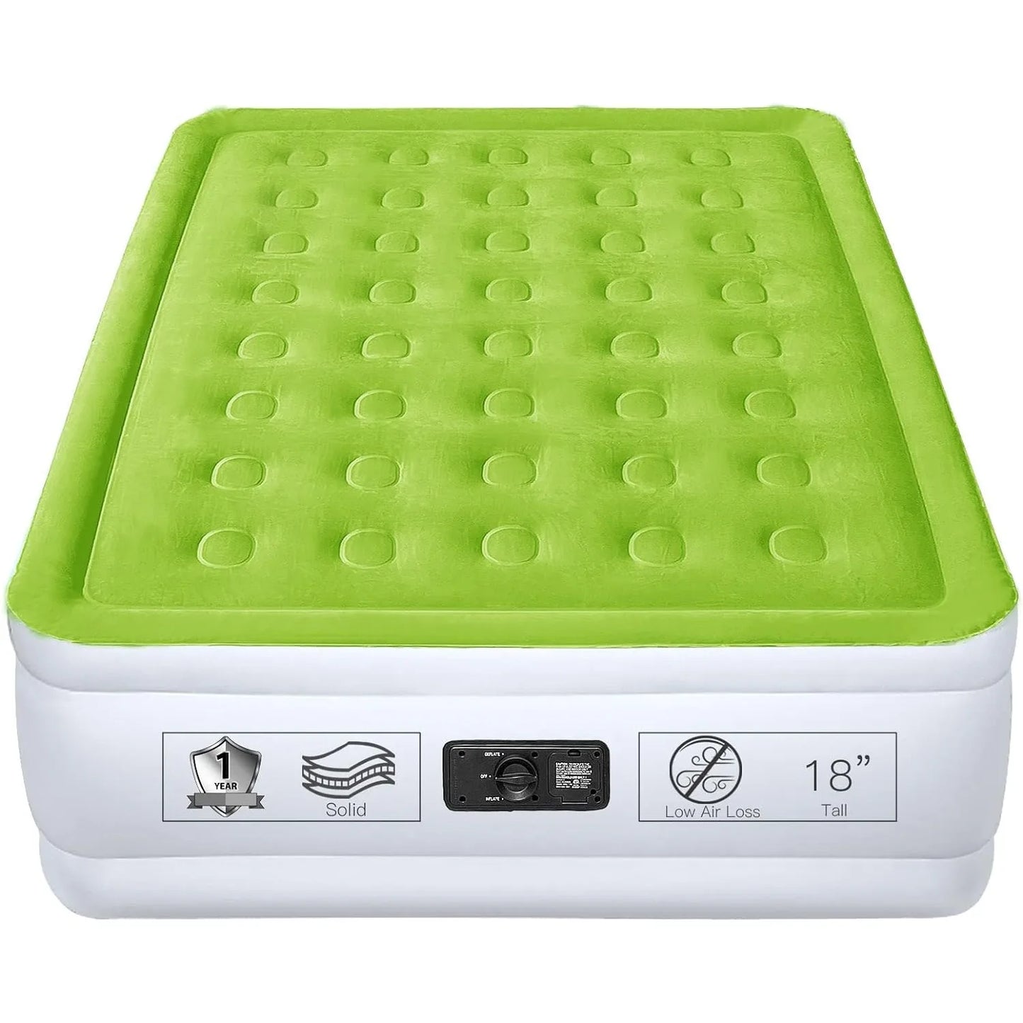 Twin Size Air Mattress with Built in Pump 18 Inch Tall