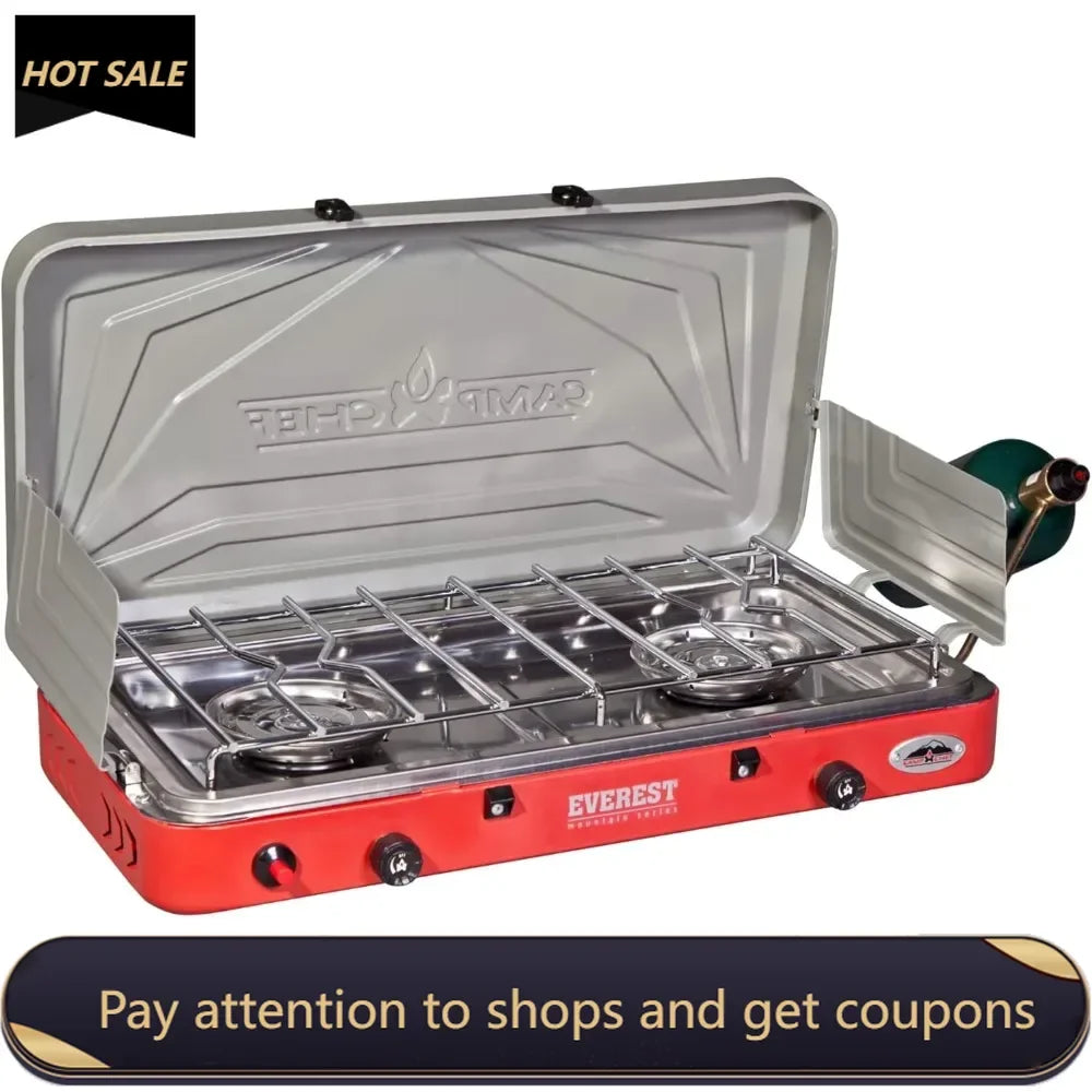 2 Burner Butane Gas Stove/Grill