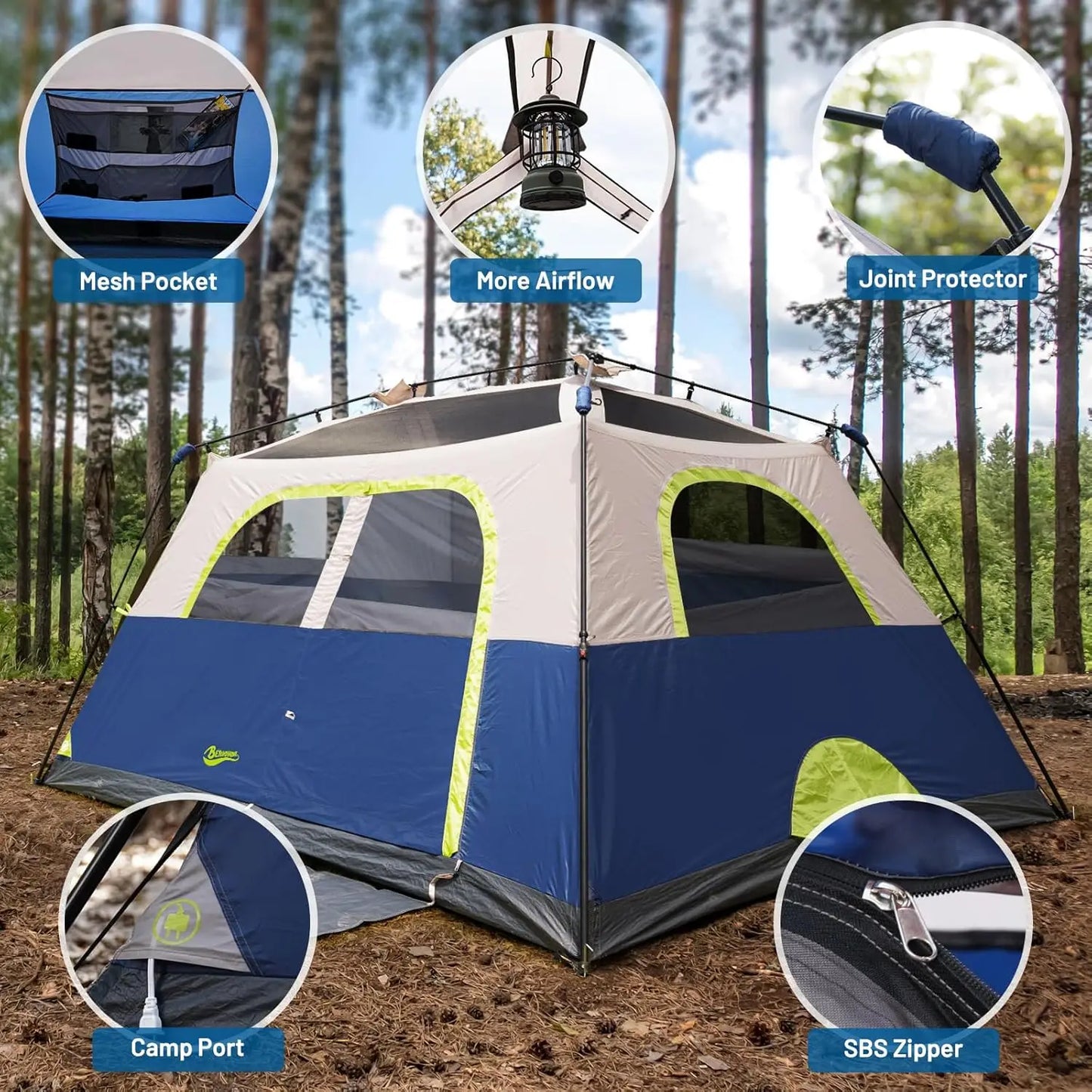 6 Person Cabin Tent,