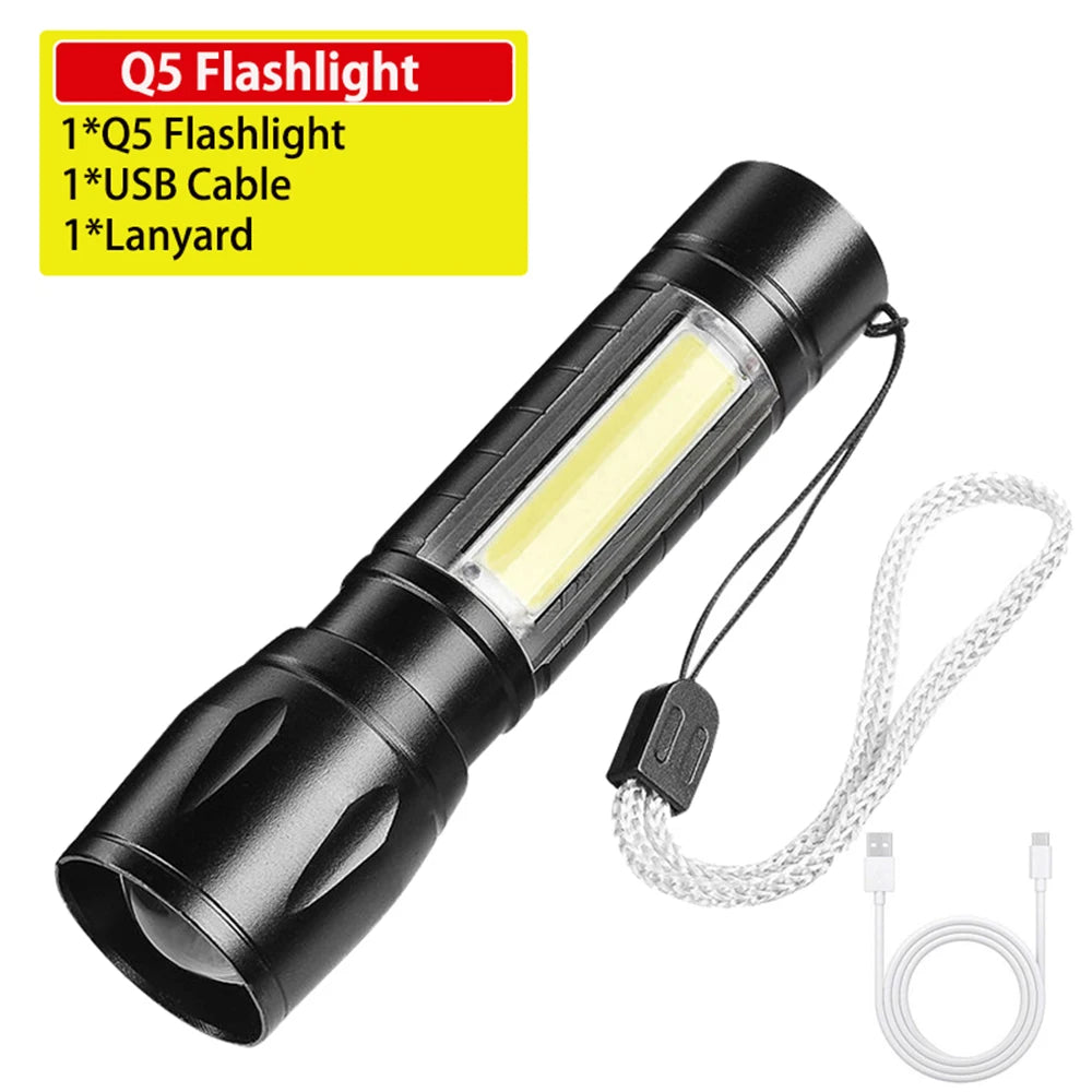 Rechargeable LED Super Bright High Powered Flash Light