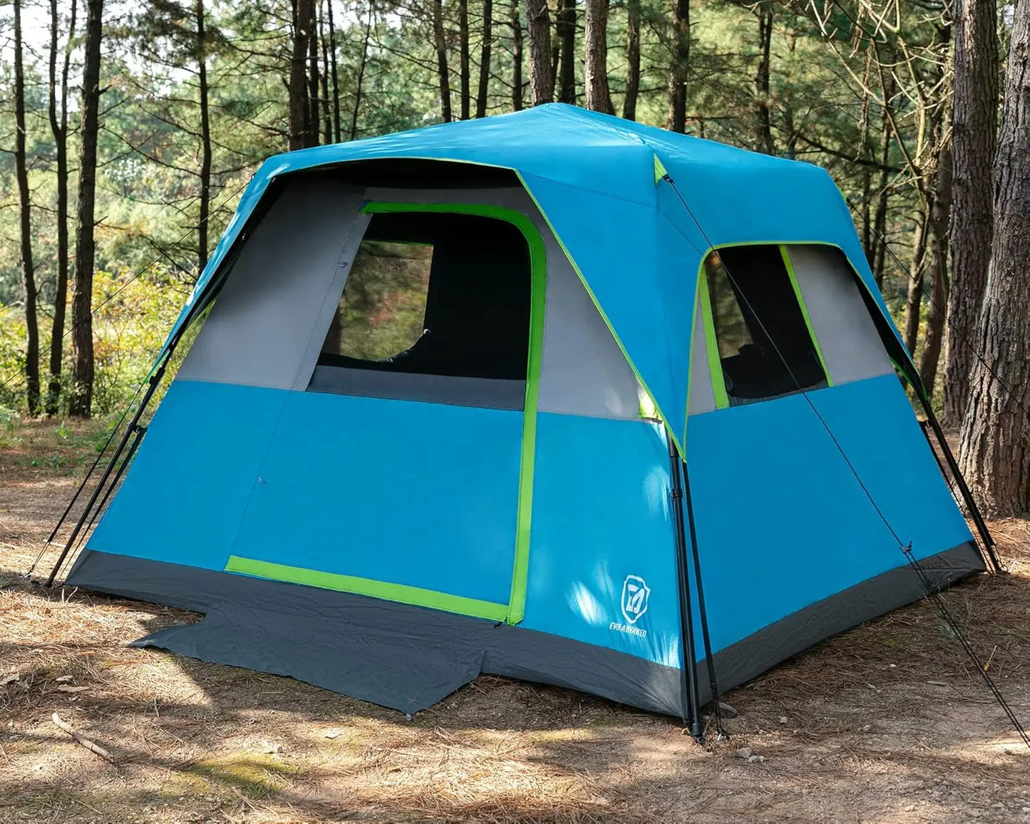 6 Person Blackout Camping Tent w/Rainfly