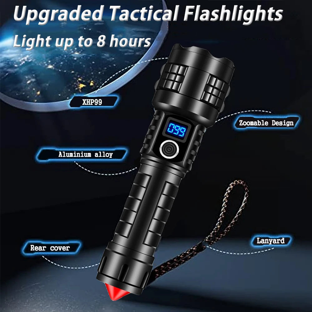 Rechargeable LED Super Bright High Powered Flash Light