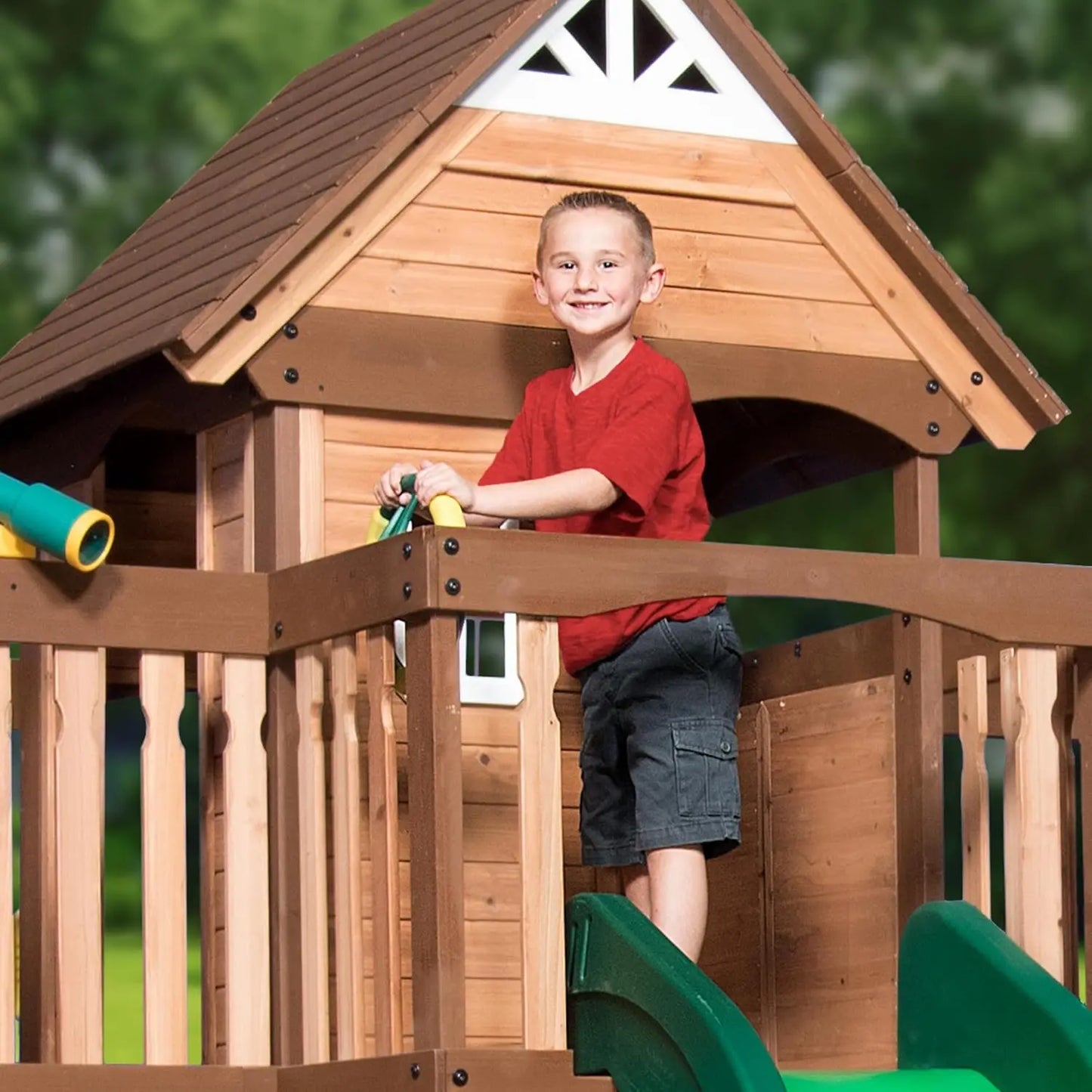 All Cedar Swing Set, Covered Upper Clubhouse,