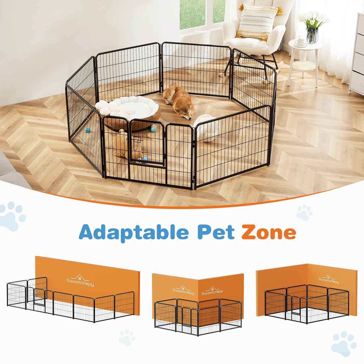 8 Panel Dog Playpen