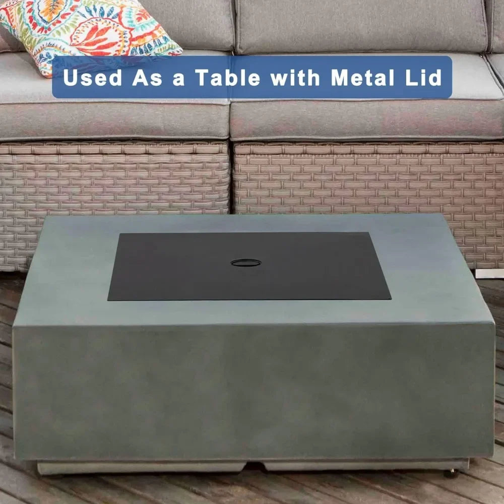 Propane Fire Pit Table w/50,000 BTU Stainless Steel Burner