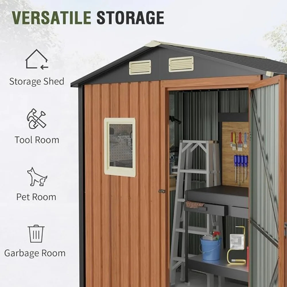 Outdoor Storage Shed 6x4 Feet