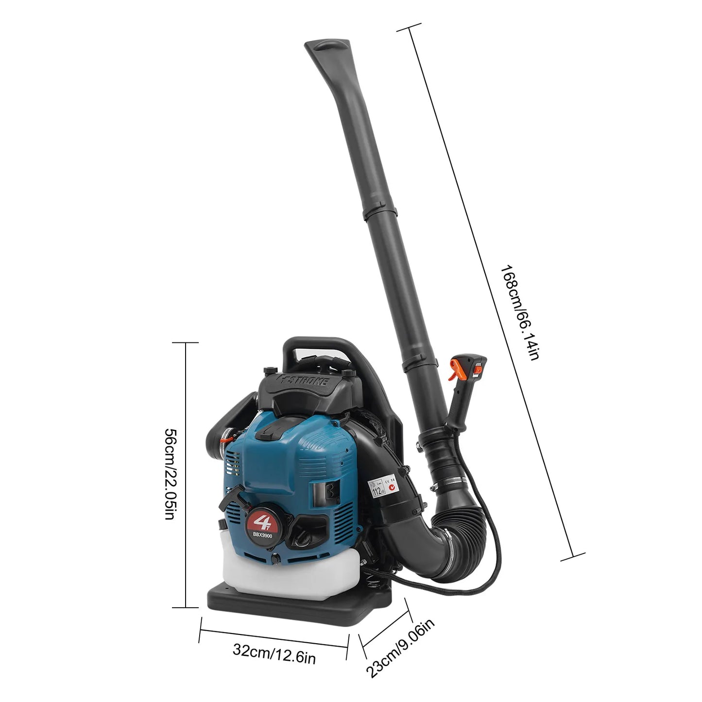 75CC 4 Stroke Backpack Gas Engine Leaf Blower