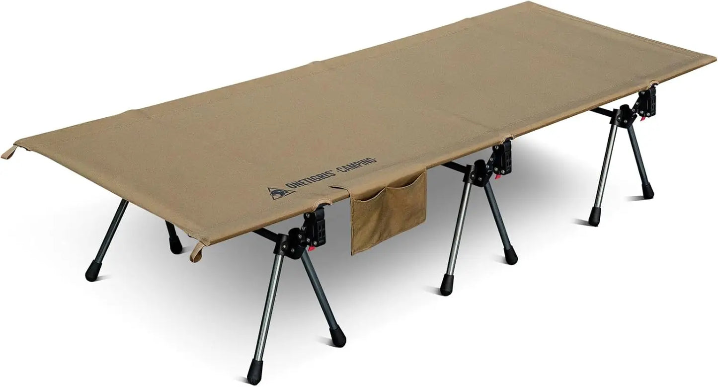 Camping Cot, Height Adjustable with Cot Leg Extenders,