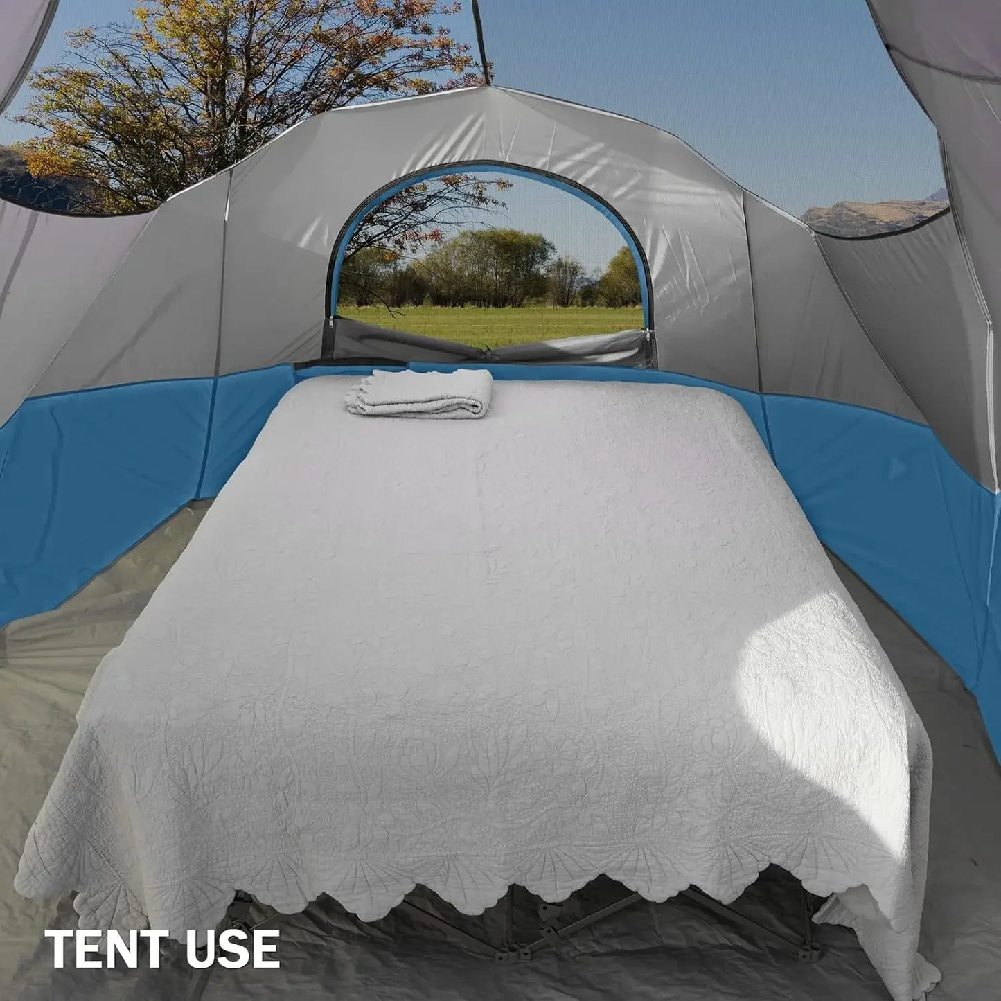 Folding Camping Bed with Inflatable Air Mattress