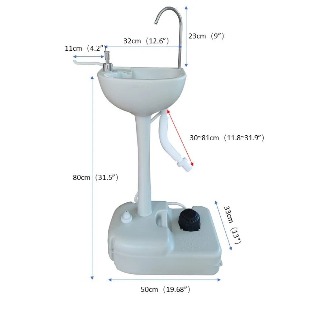 5 Gal Portable Hand Wash Sink and Toilet