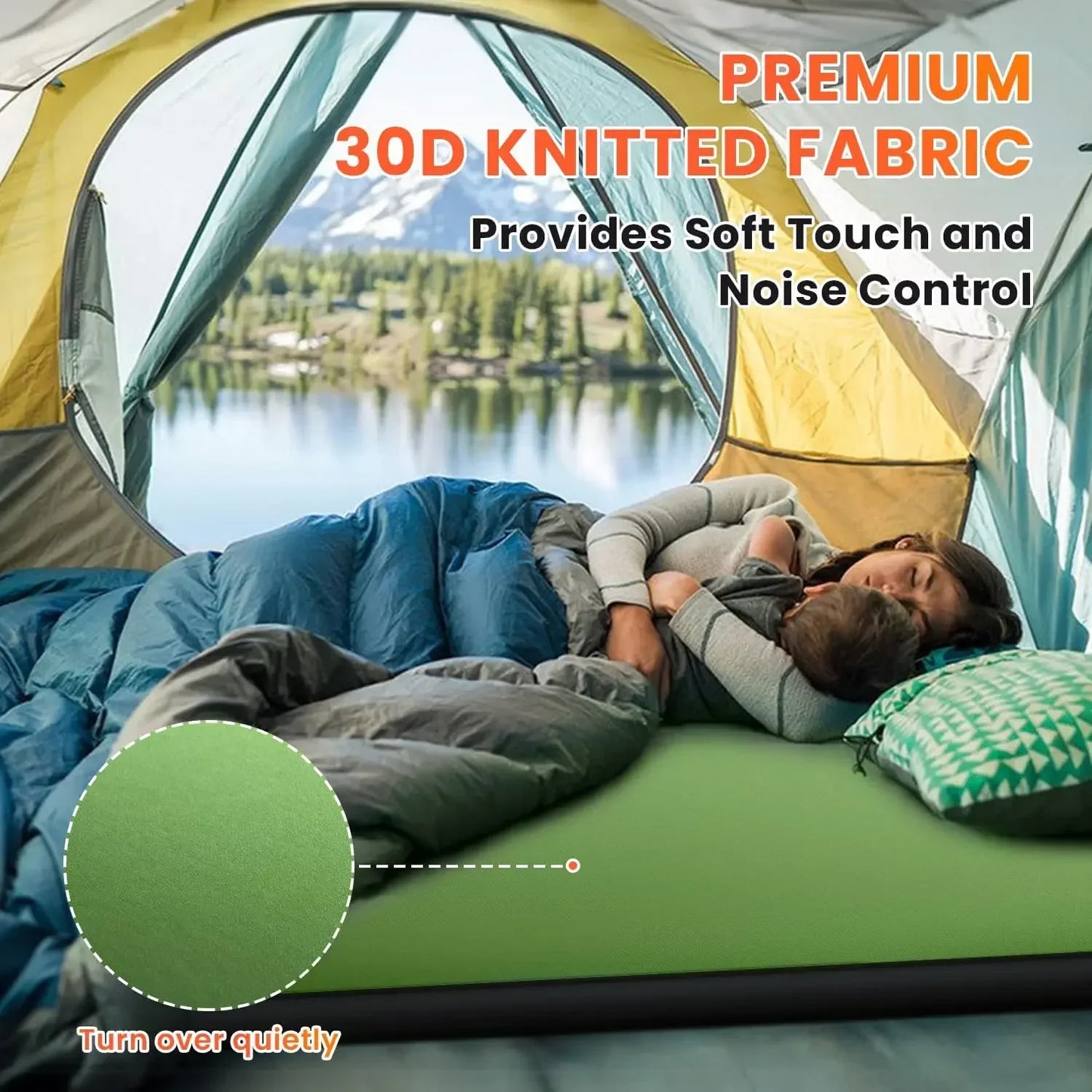 Inflating Sleeping Pad with Built-in Electric Pump