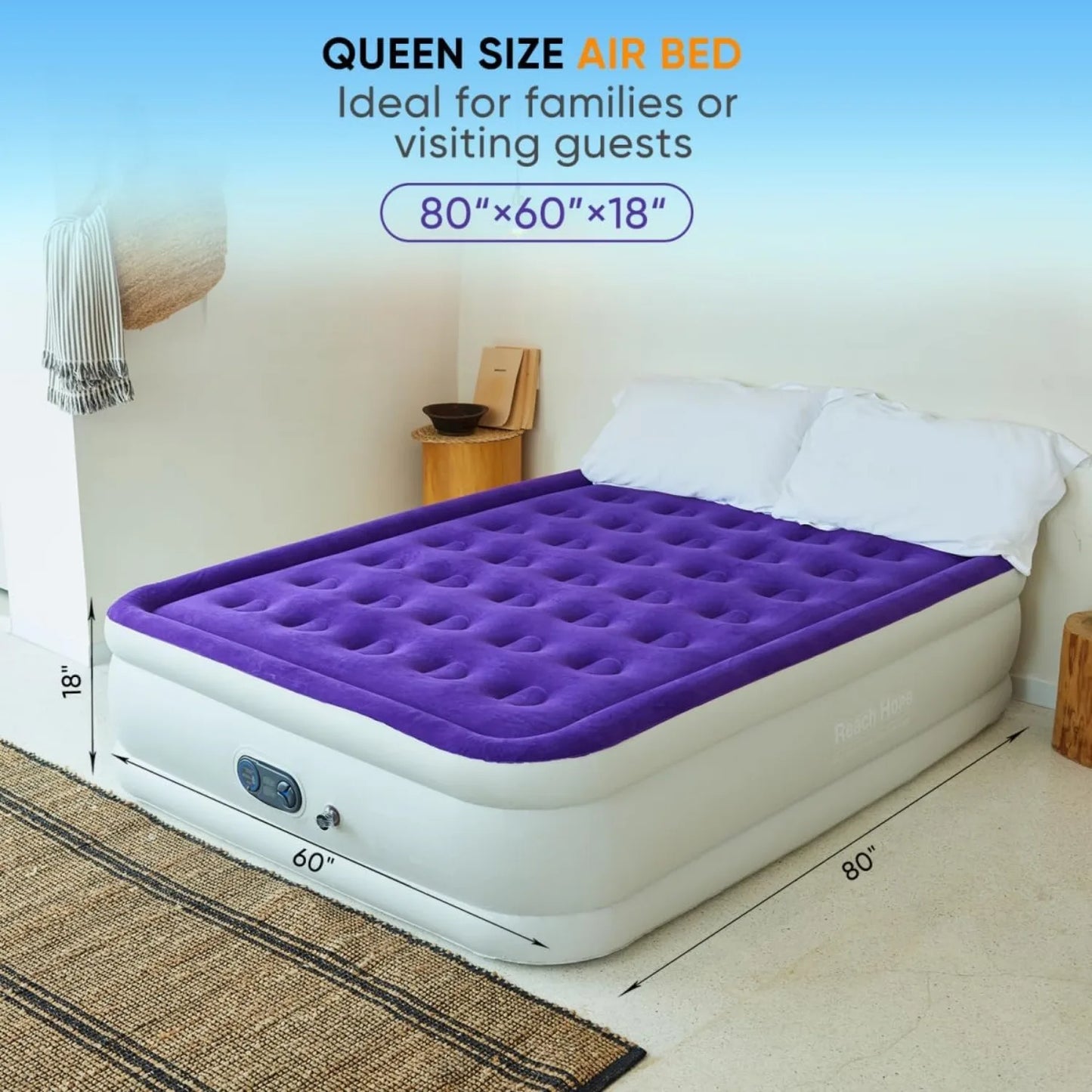 Air Mattress Queen Size with Built-in Pump