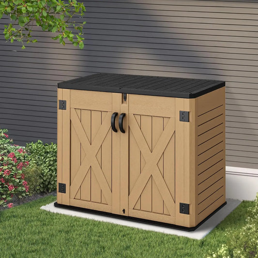 Outdoor Resin Storage Sheds with Lockable Door 39 High