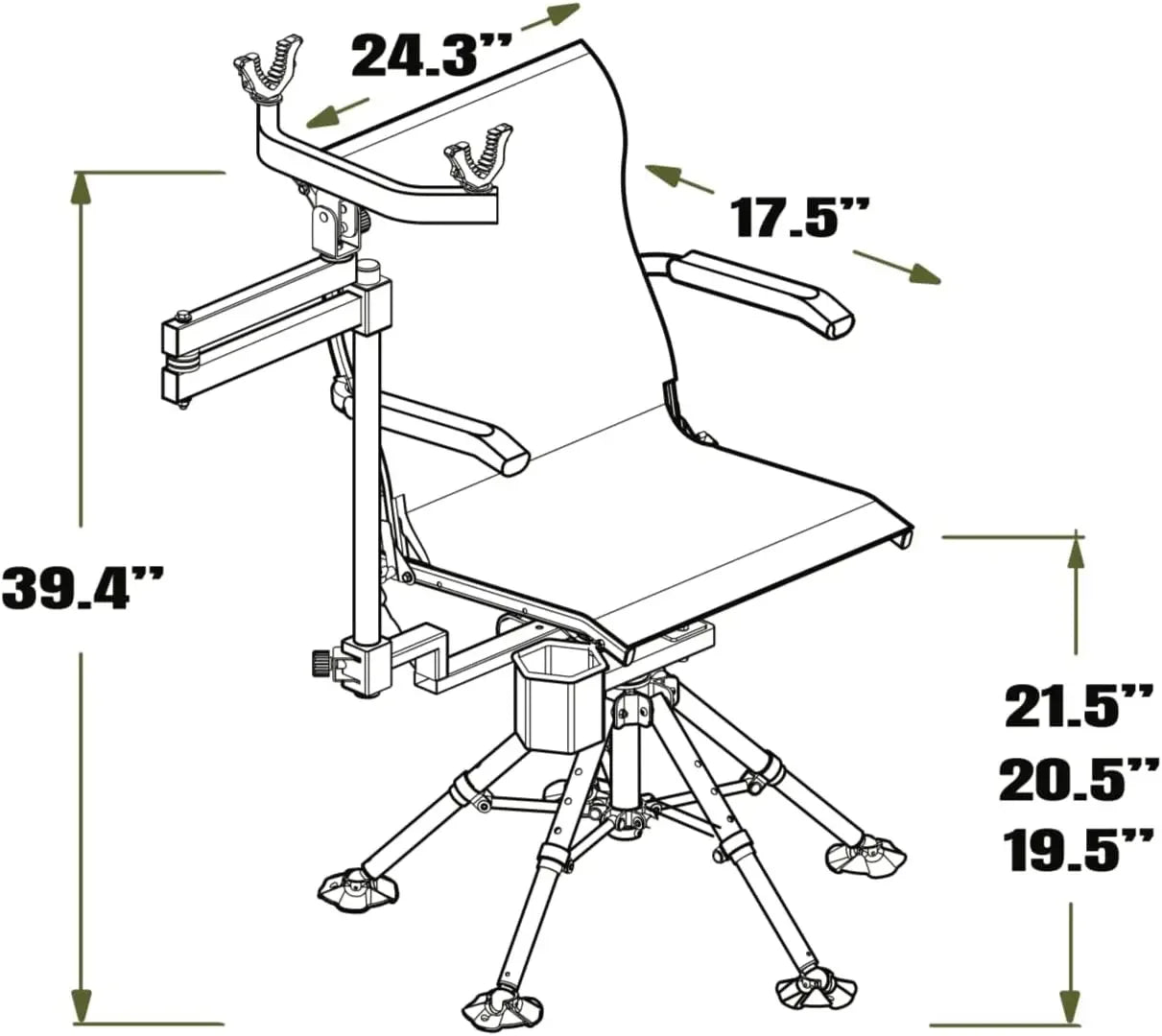 Ultimate Shooting Chair with AXIS V2 Shooting Rest