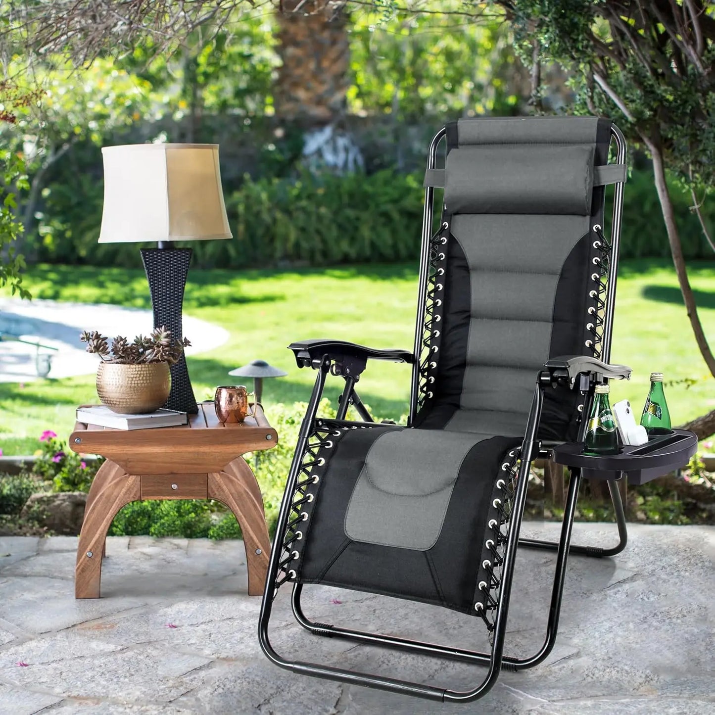 Padded Zero Gravity Lawn Chairs Set of 2