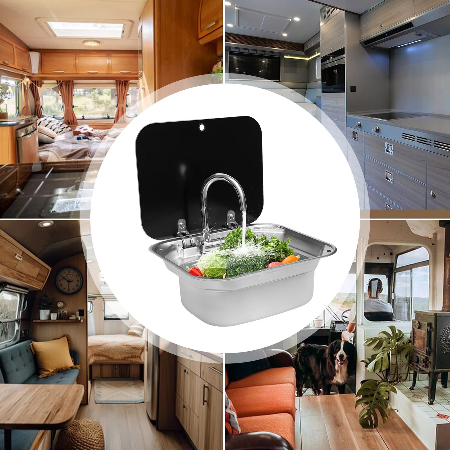 Single Bowl RV Caravan Sink